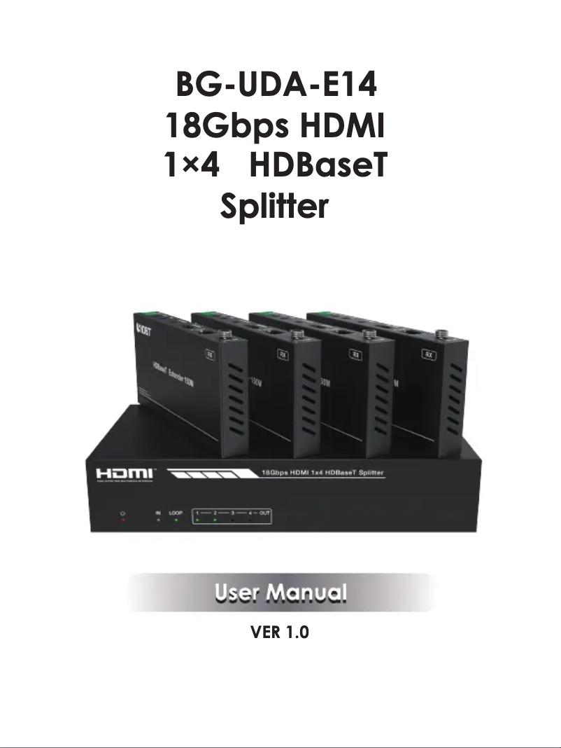 Image de la première page du manuel de l'appareil BG-UDA-E14