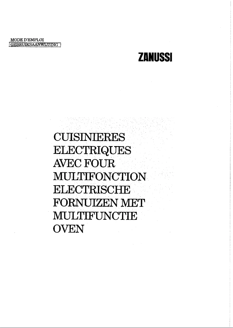 Page 1 of the manual User Manual Zanussi ZC 604 V