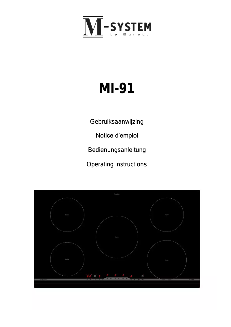 Page 1 of the manual User Manual M-System MI-91