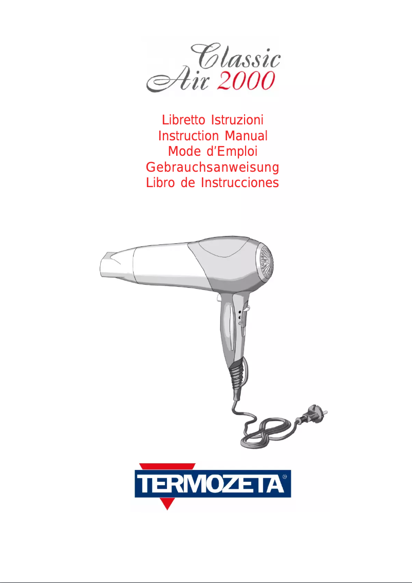 Page 1 of the manual User Manual Termozeta Classic Air 2000