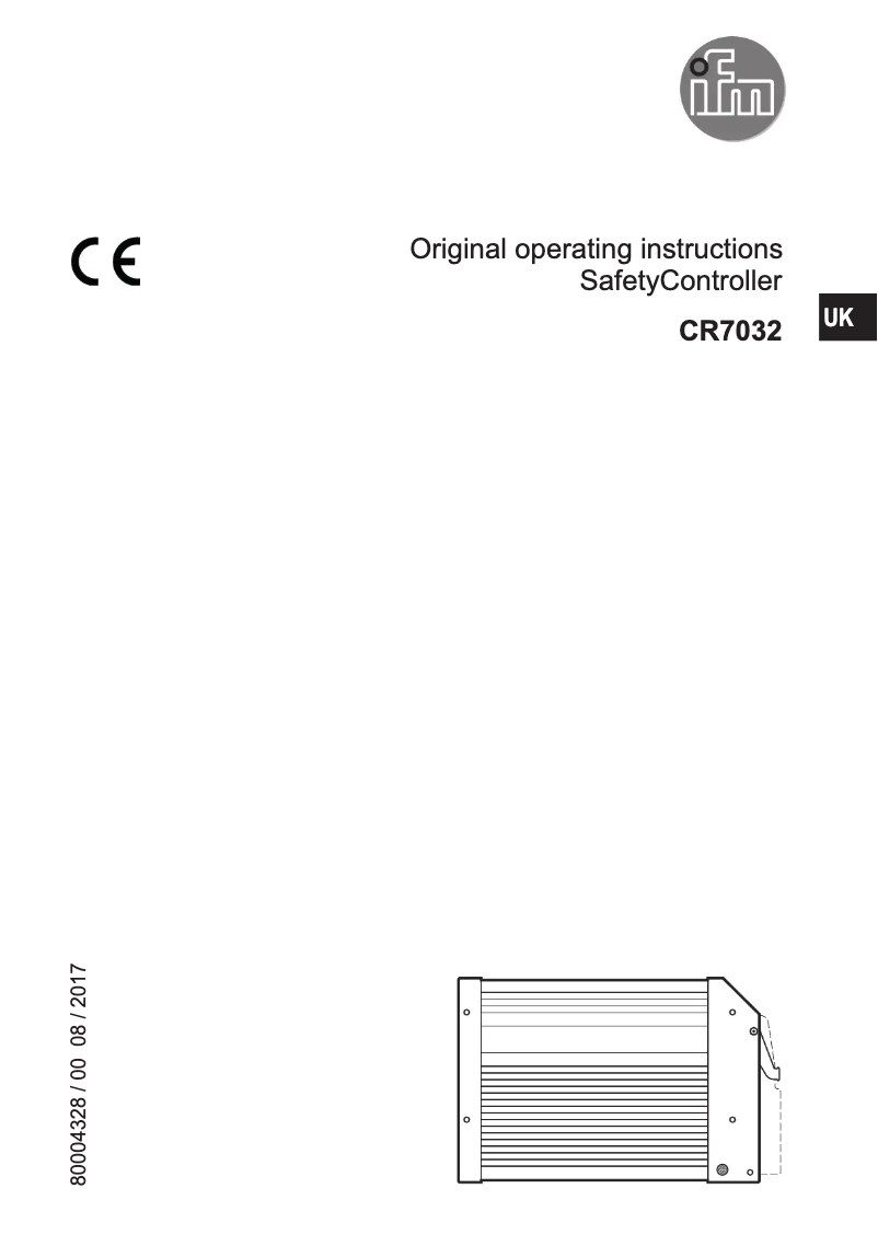 Page 1 of the manual User Manual IFM CR7032