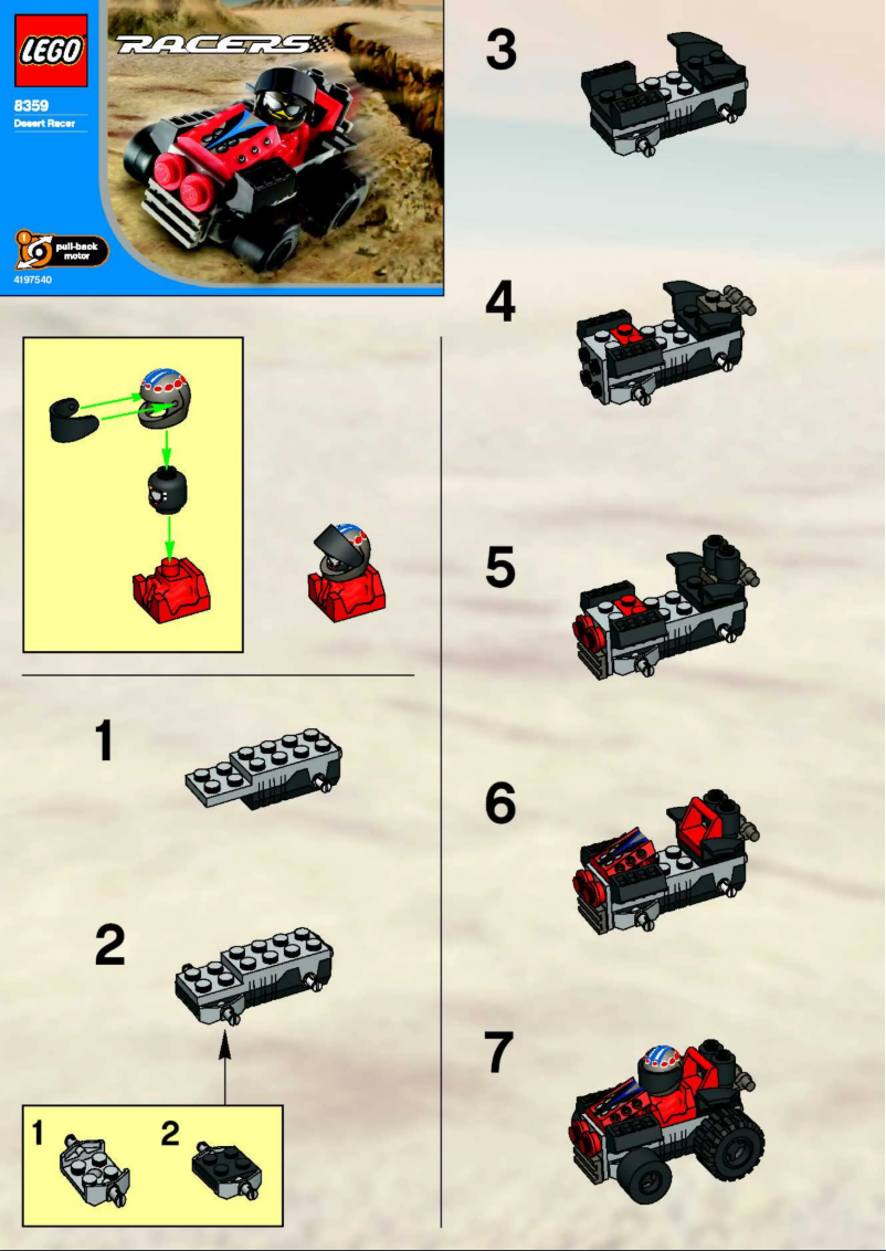 First page image of the manual for Desert Racer