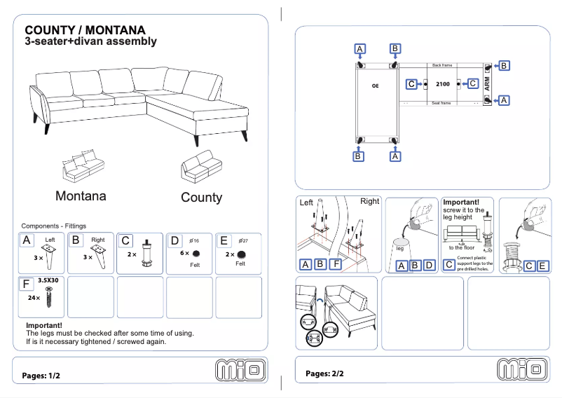 Page 1 of the manual User Manual Mio County