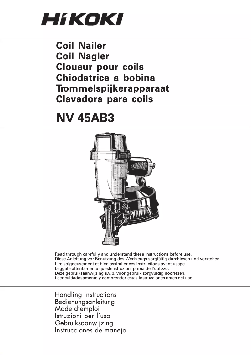 Page 1 of the manual User Manual HiKOKI NV45AB3