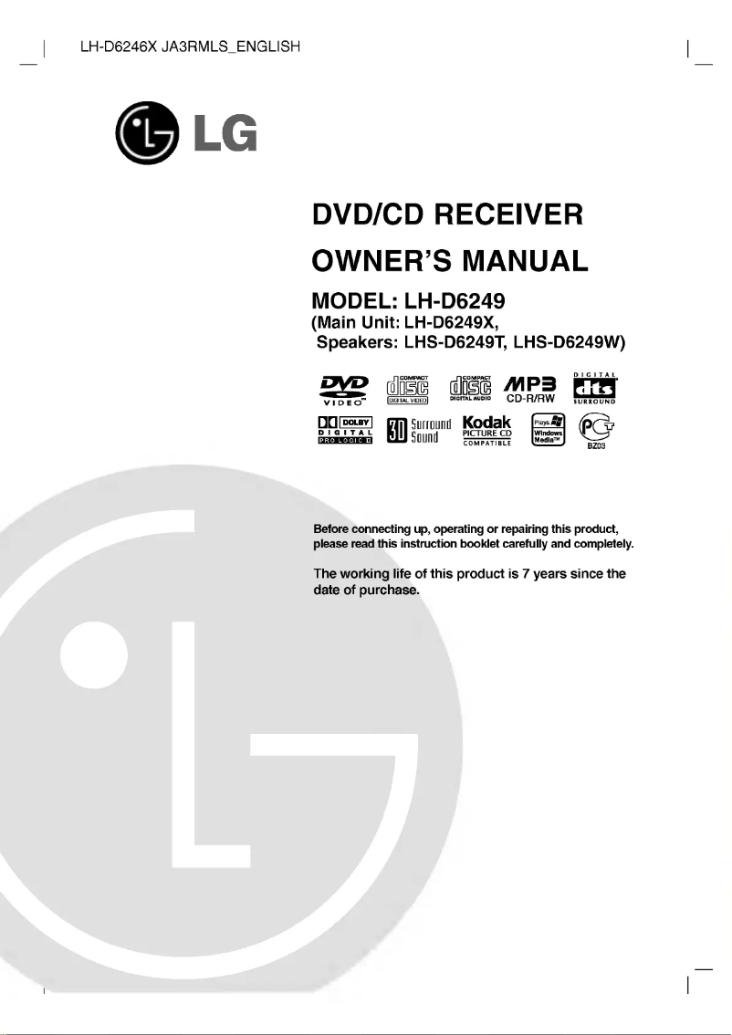 First page image of the manual for LH-D6249X