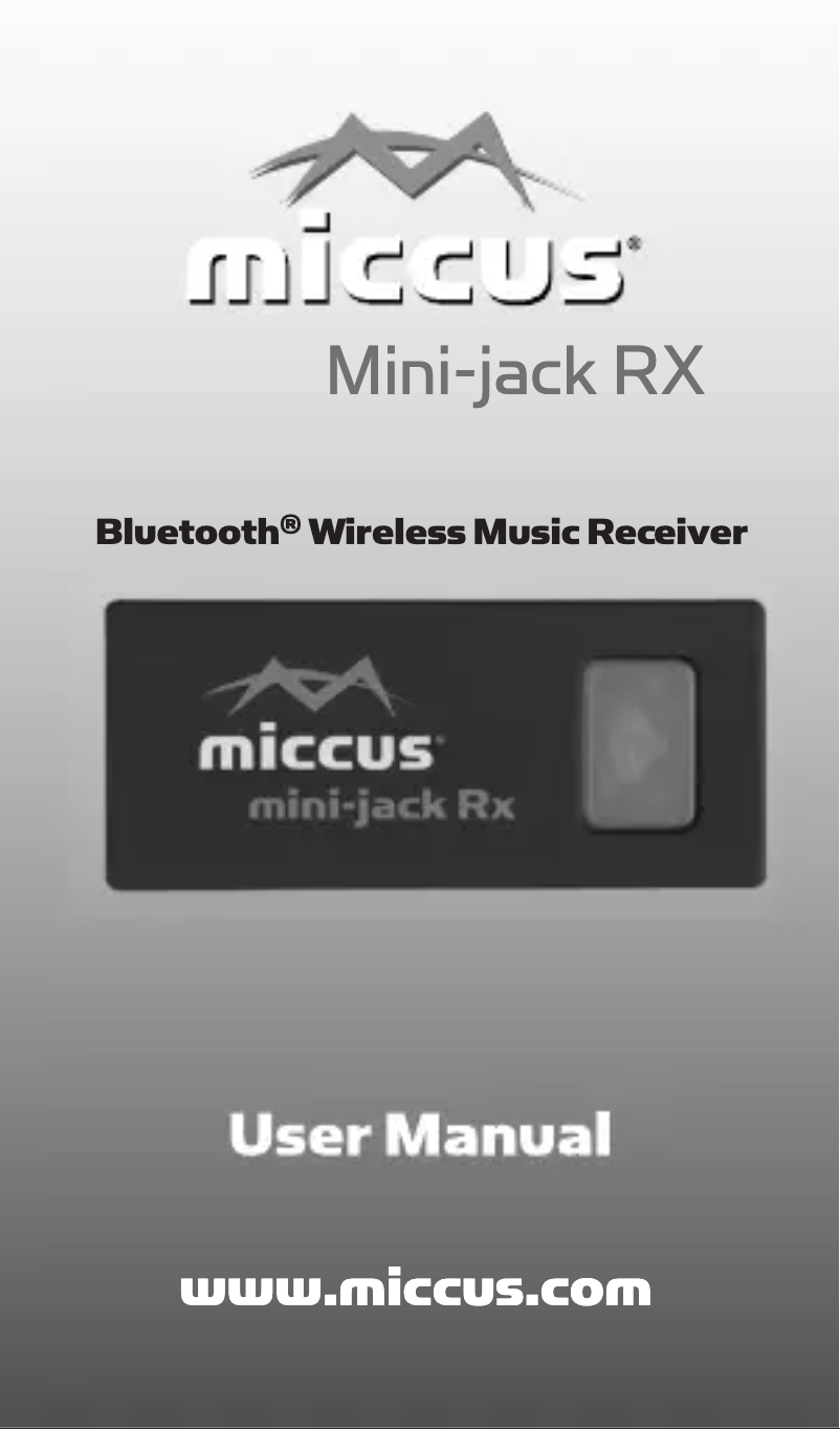 First page image of the manual for Mini-jack RX
