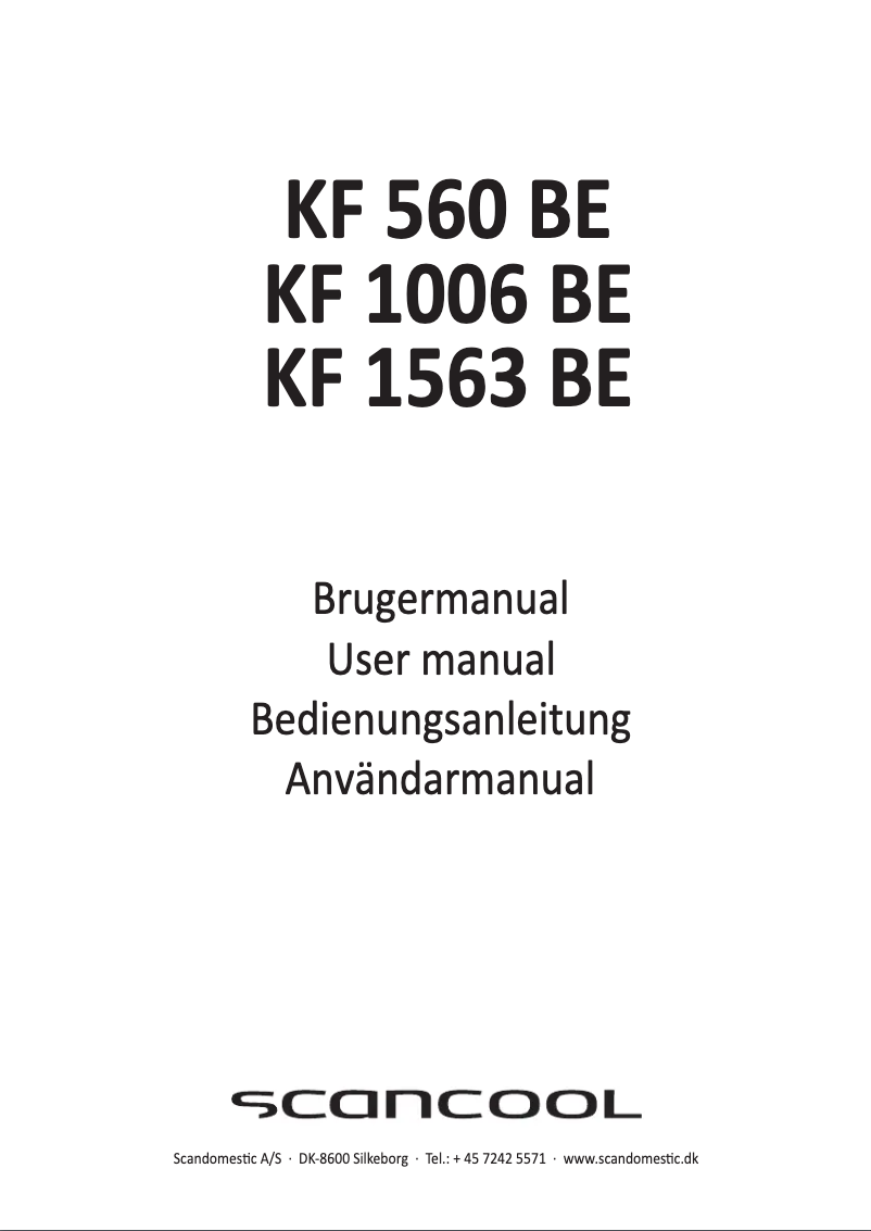 First page image of the manual for KF 1563 BE