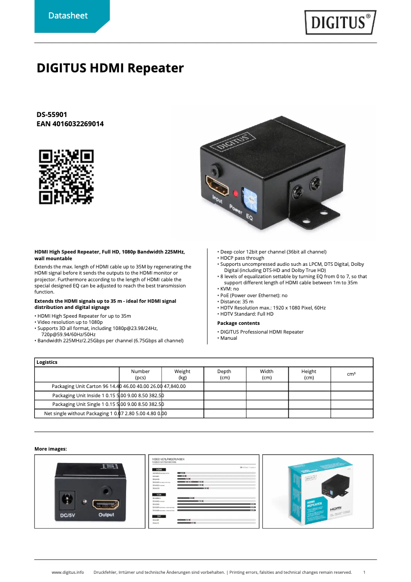 First page image of the manual for DS-55901