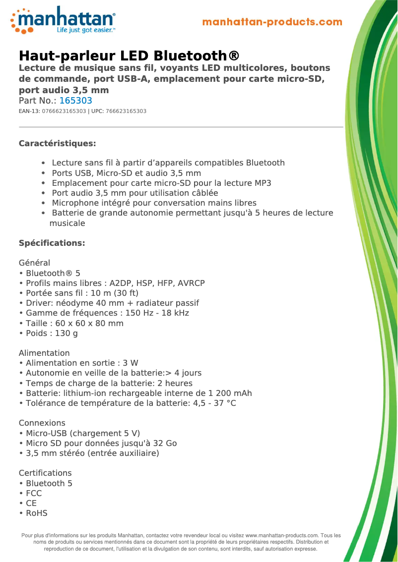 First page image of the manual for 165303