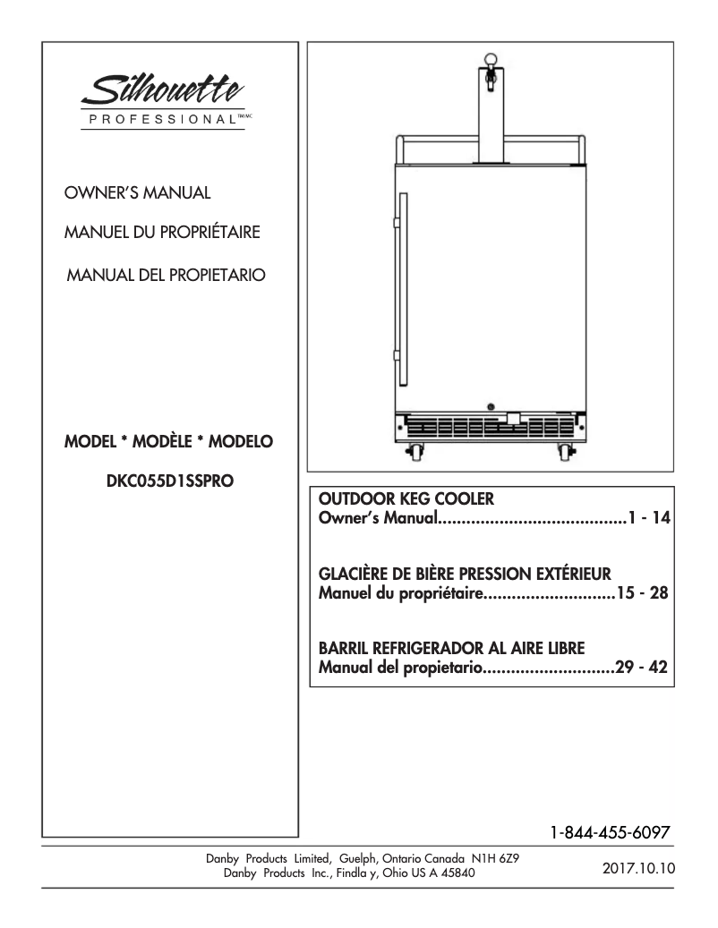 Page 1 of the manual User Manual Danby DKC055D1SSPRO