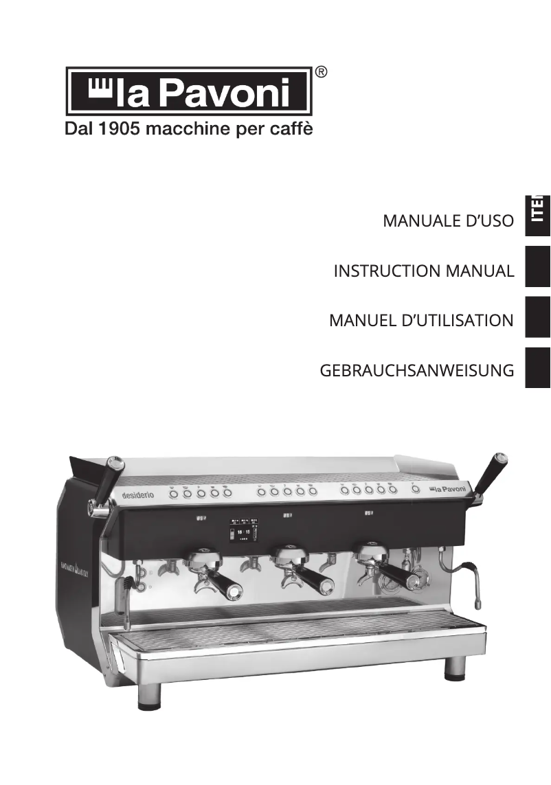 First page image of the manual for Geniale Semi-Automatic 3 Groups