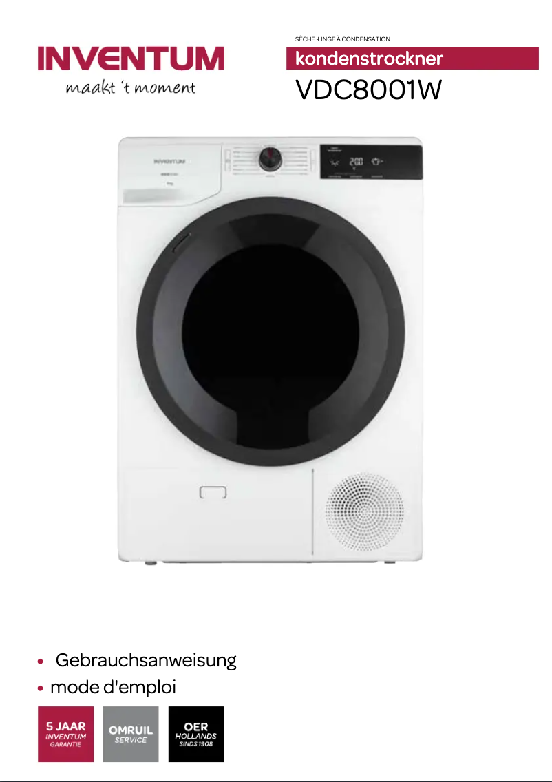 First page image of the manual for VDC8001W