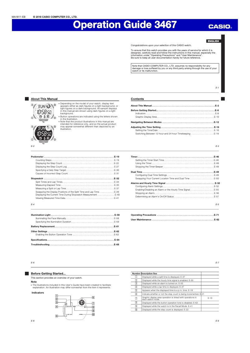 First page image of the manual for Collection LWS-2000H-1AVEF