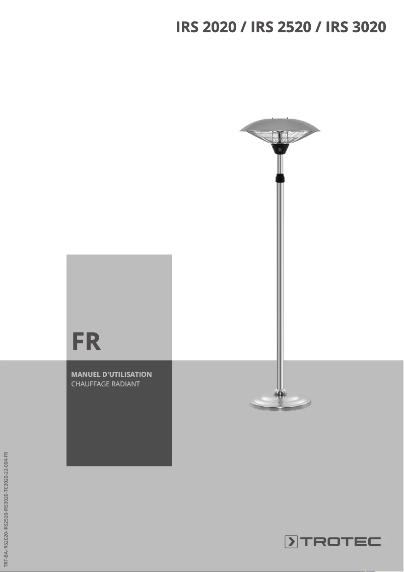 Page 1 of the manual User Manual Trotec IRS 2520