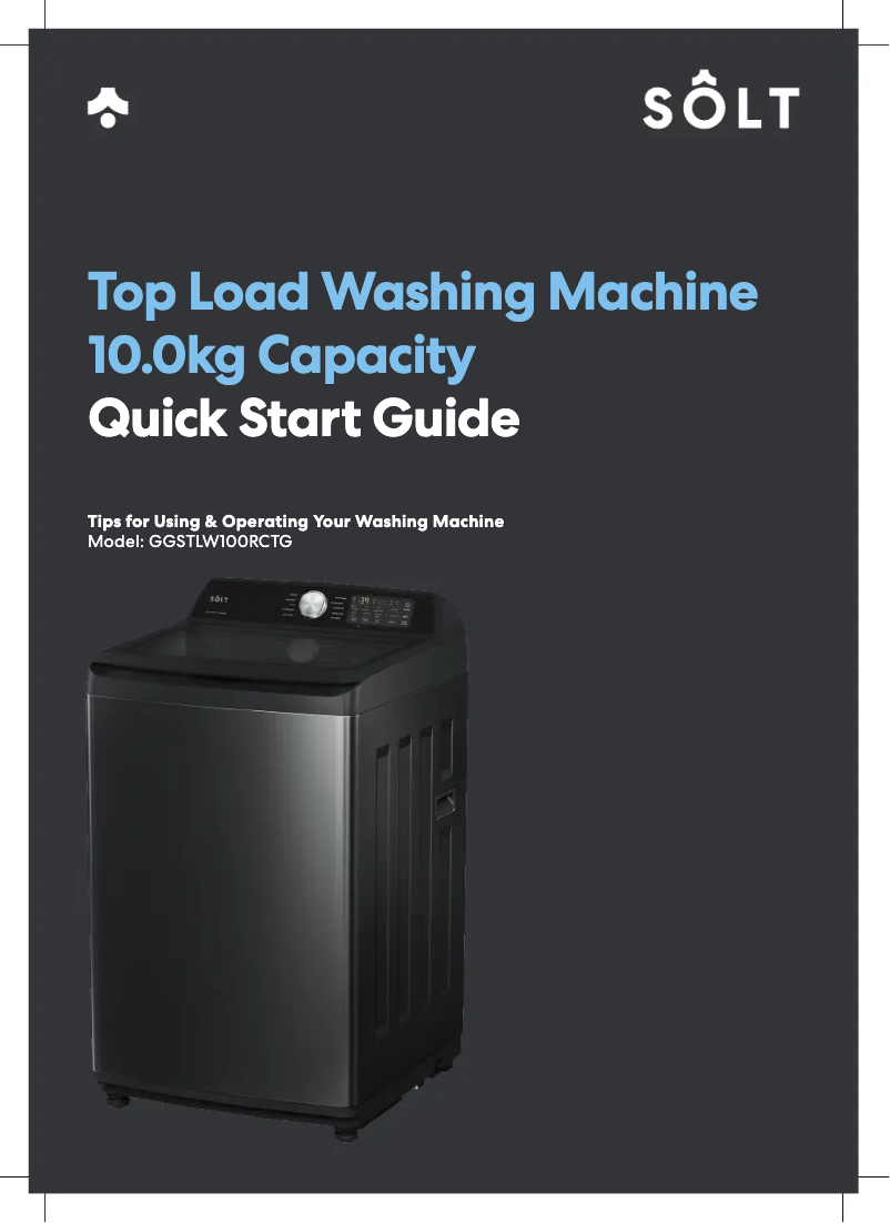 First page image of the manual for GGSTLW100RCTG