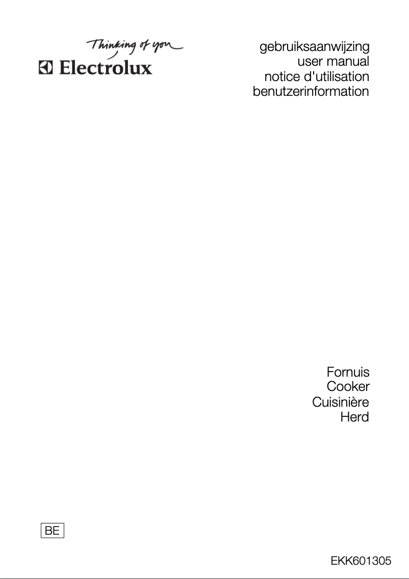 Page 1 of the manual User Manual Electrolux EKK 601305 x