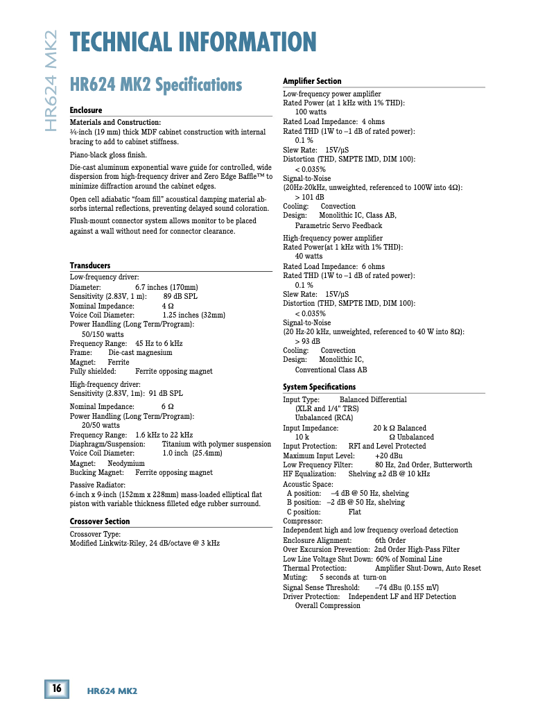 First page image of the manual for HR624mk2