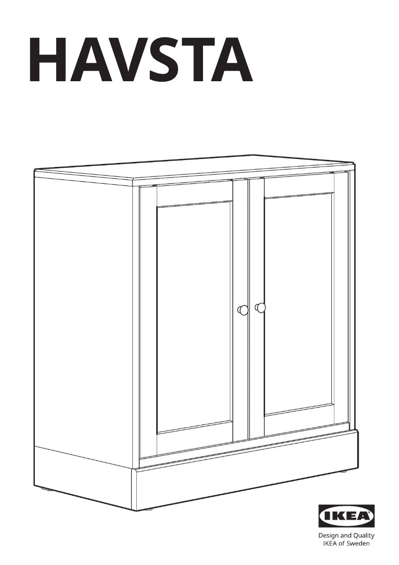 First page image of the manual for HAVSTA 103.886.23