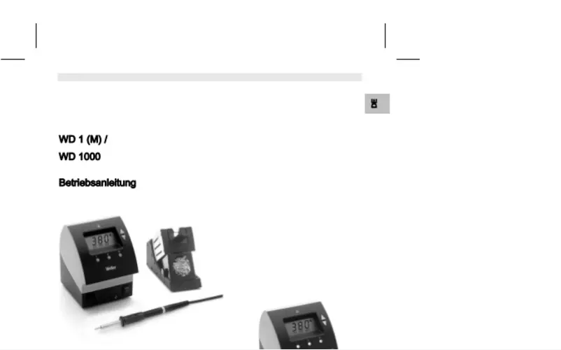 First page image of the manual for WD 1