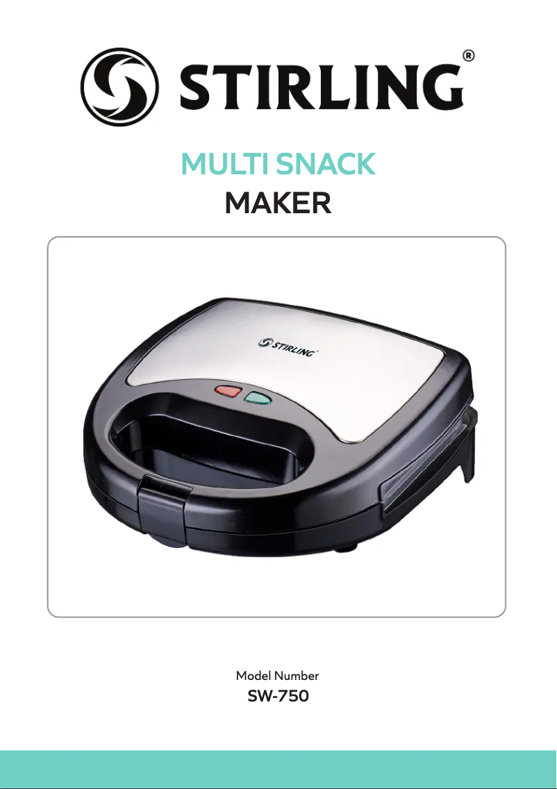 Page 1 of the manual Quick Start Guide Stirling SW-750