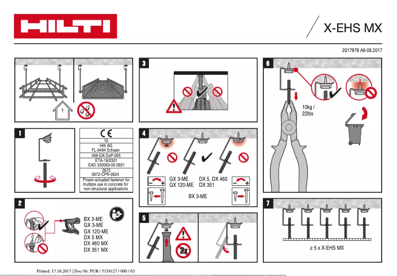 Page 1 of the manual User Manual Hilti X-EHS W MX
