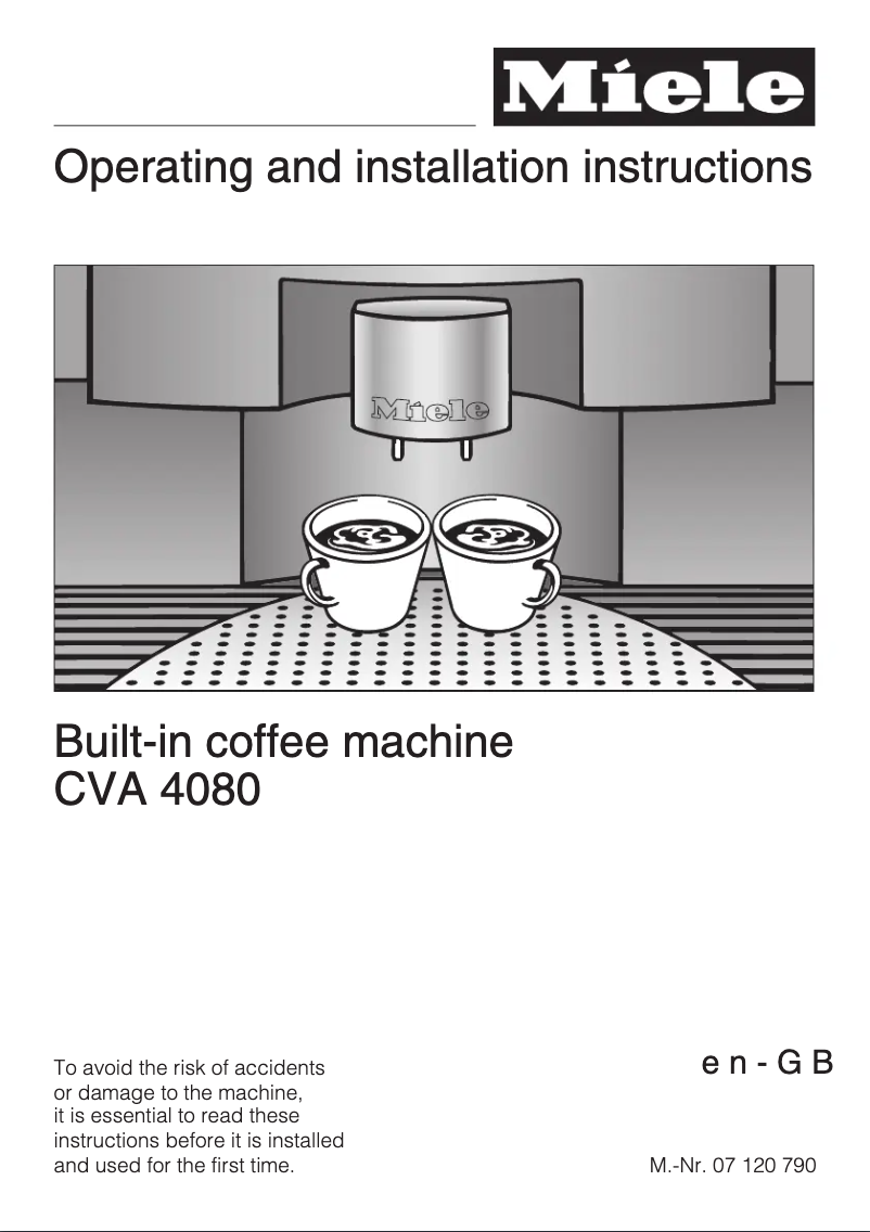 First page image of the manual for CVA 4080