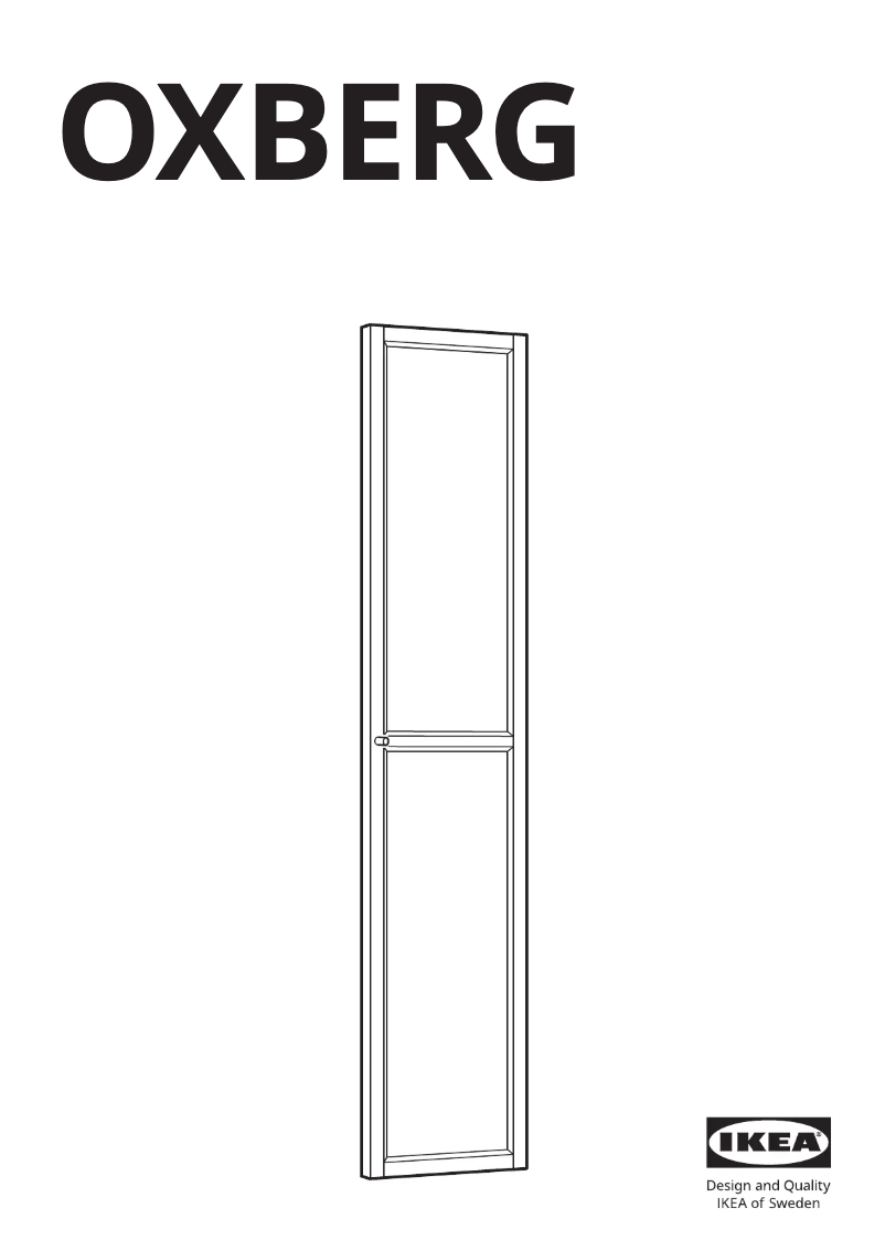 First page image of the manual for OXBERG 905.282.43