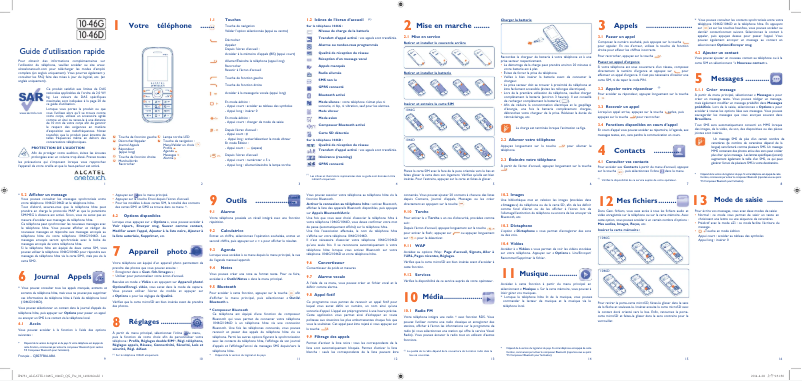 First page image of the manual for One Touch 1046G