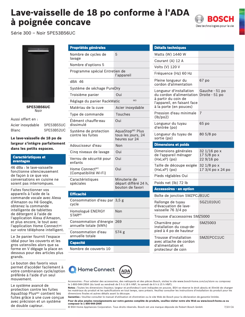 First page image of the manual for SPE53B56UC