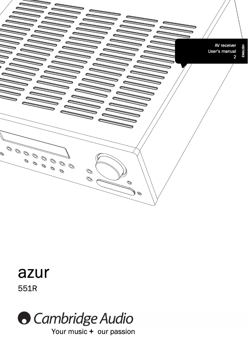 First page image of the manual for 551R