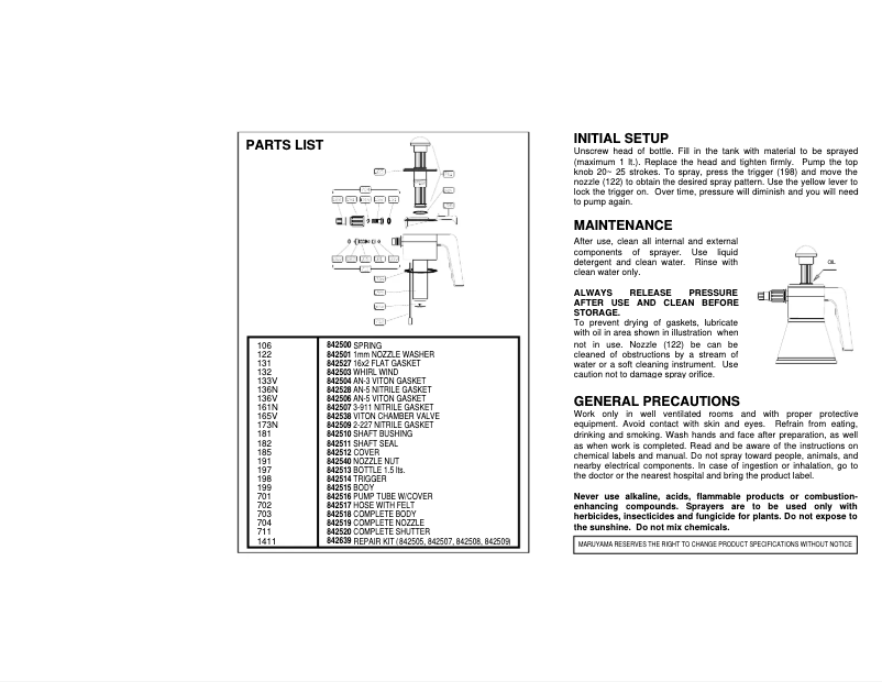 Page 1 of the manual User Manual Maruyama MX401