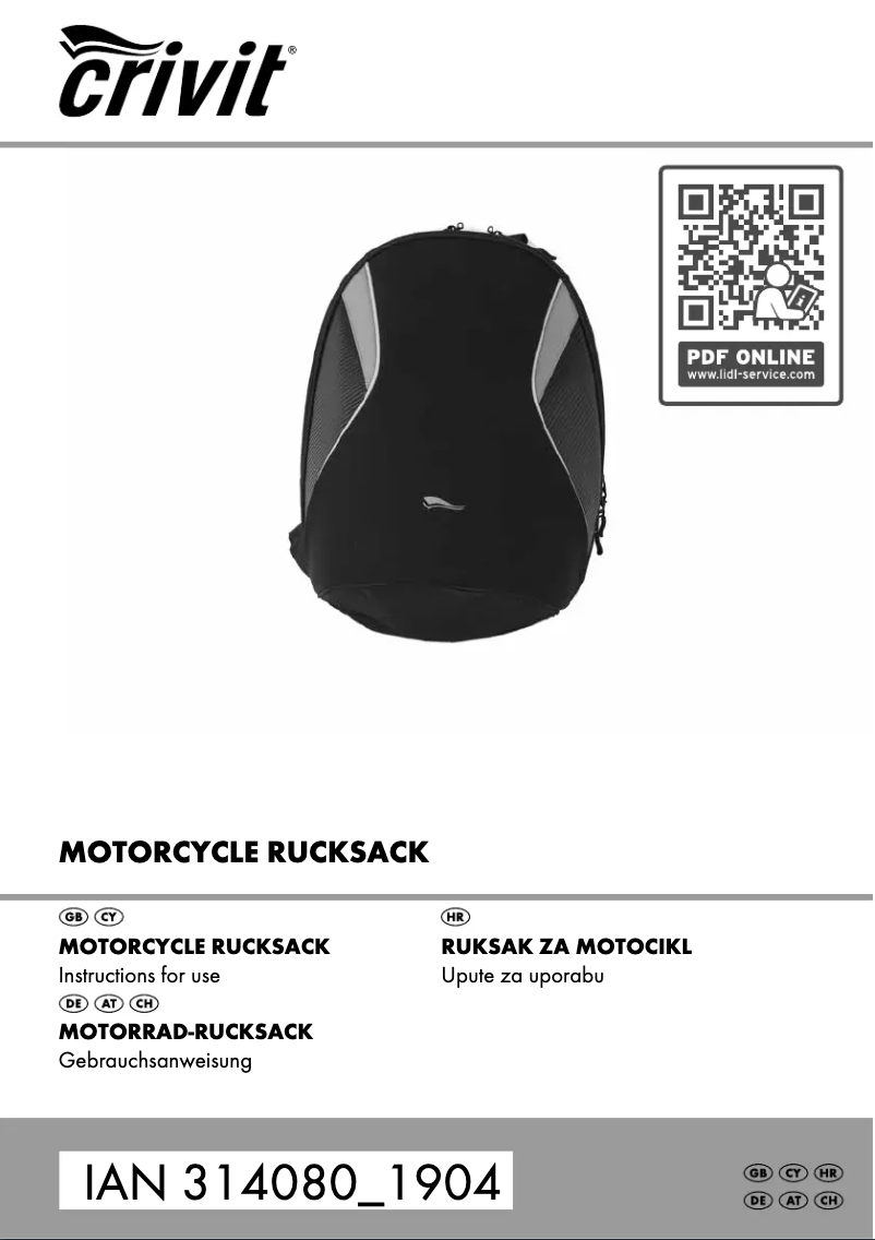 First page image of the manual for IAN 314080