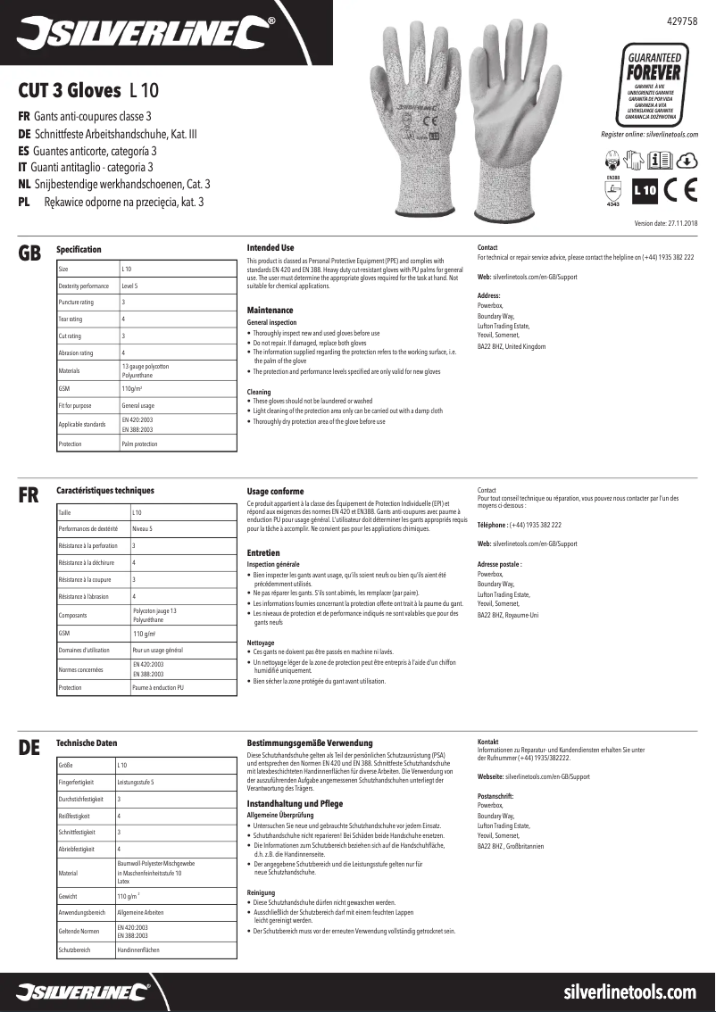 First page image of the manual for 429758