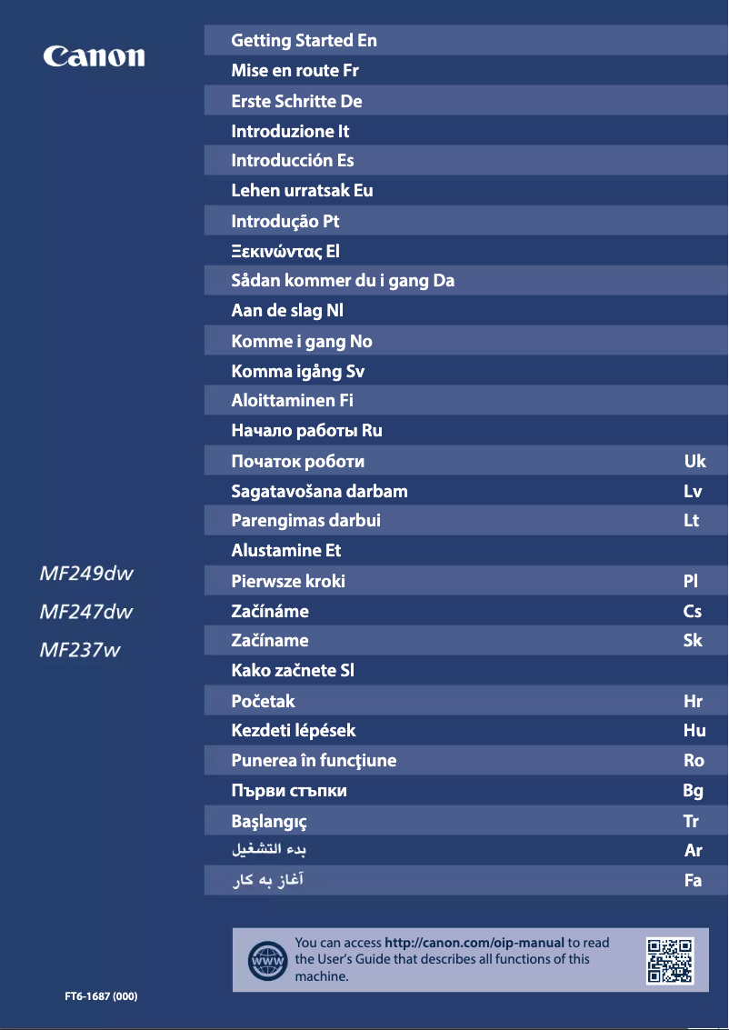 Page 1 of the manual User Manual Canon i-Sensys MF247DW