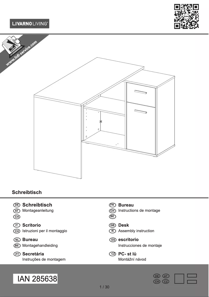First page image of the manual for IAN 285638