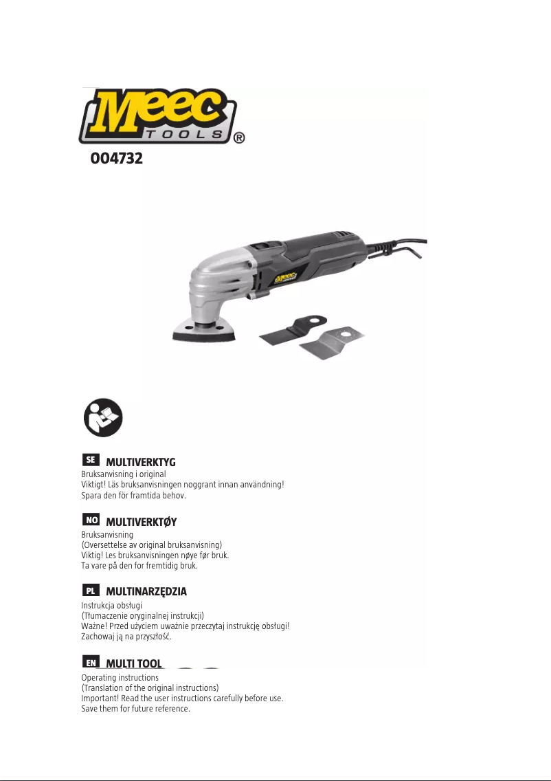 Page 1 of the manual User Manual Meec Tools 004-732