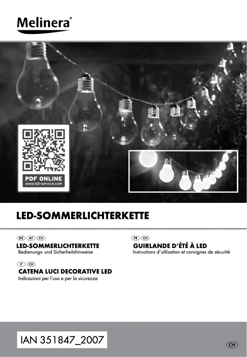 Page 1 of the manual User Manual Melinera HG06008A