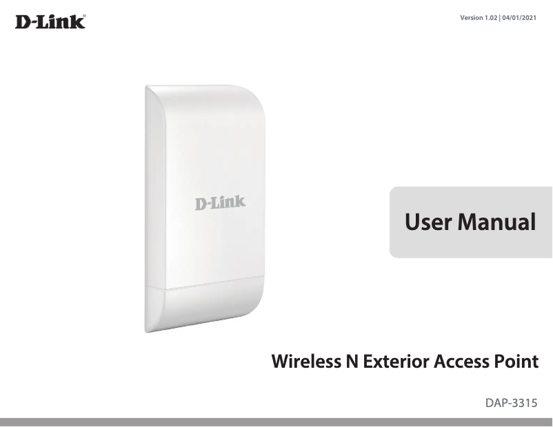 First page image of the manual for DAP-3315 WLAN