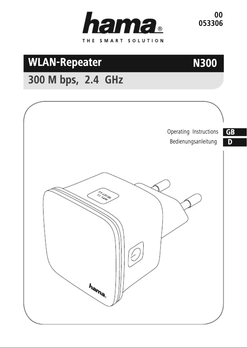 First page image of the manual for WLAN-Repeater N300