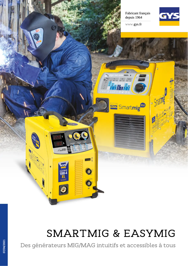 Page 1 of the manual Brochure GYS Smartmig 182
