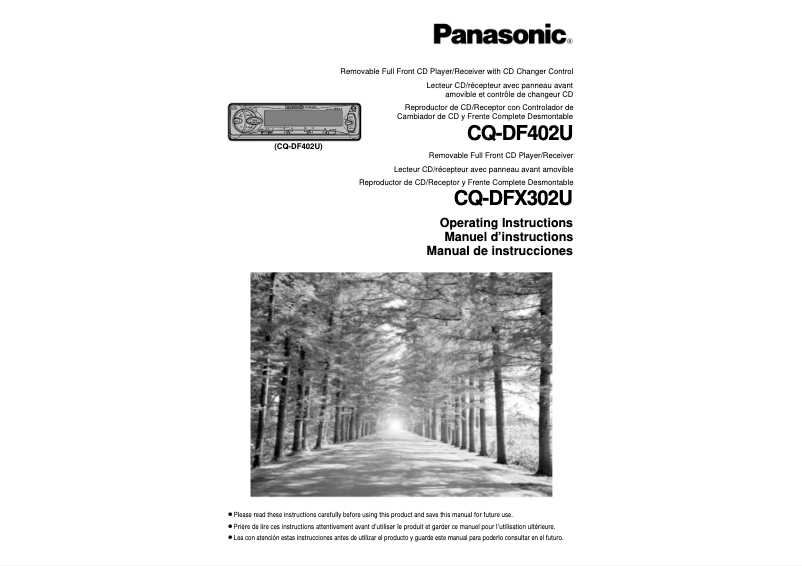 Page 1 of the manual User Manual Panasonic CQ-DF402