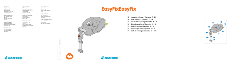 Page 1 of the manual User Manual Maxi-Cosi Easy Fix
