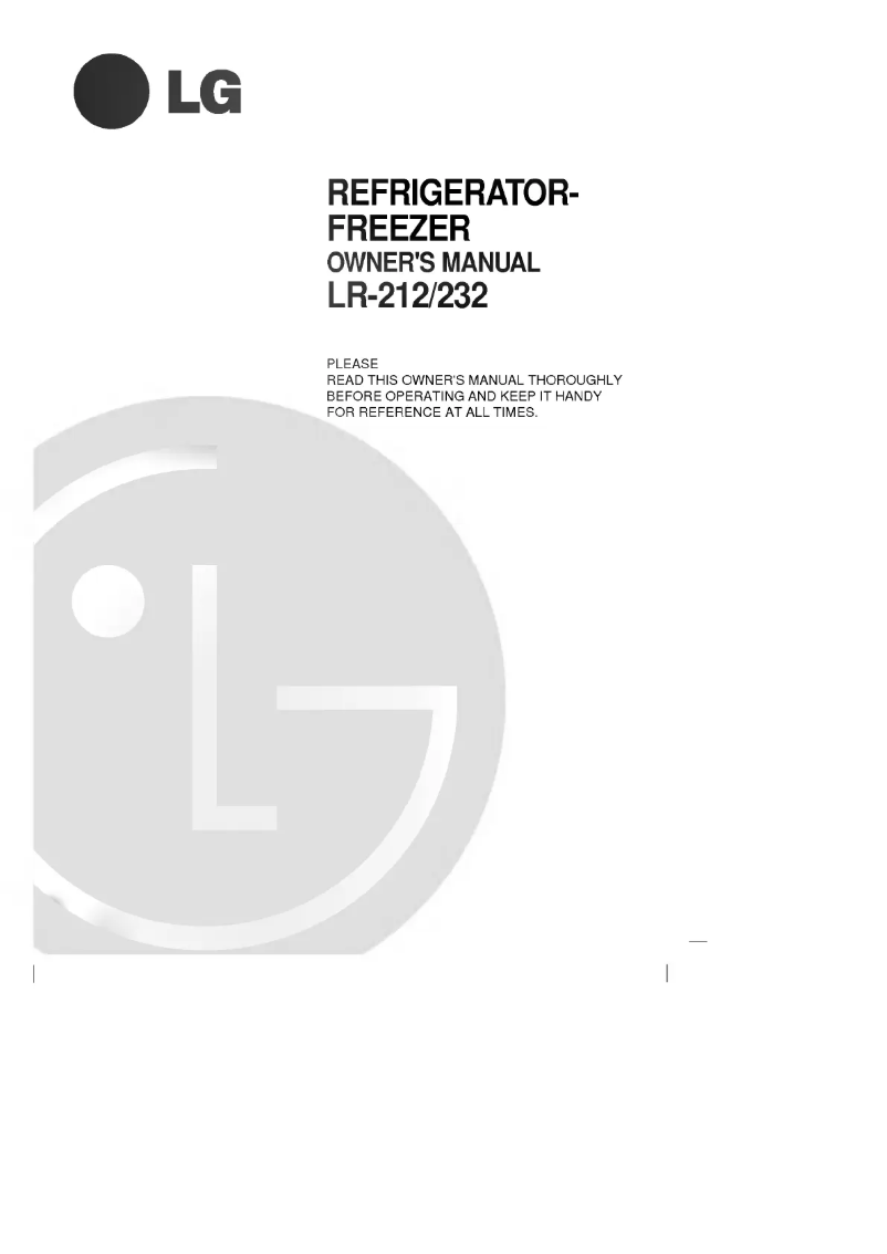 First page image of the manual for GR-232DL