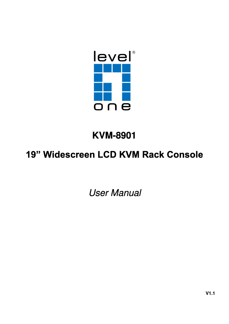 Page 1 of the manual User Manual LevelOne KVM-8901