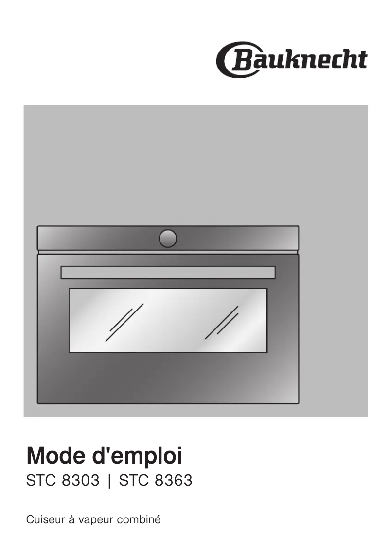 Page 1 of the manual User Manual Bauknecht STC 8363