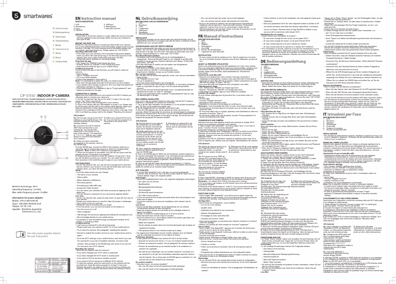 Page 1 of the manual User Manual Smartwares CIP-37550