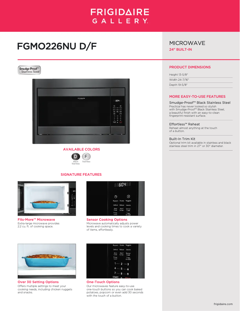 Image de la première page du manuel de l'appareil FGMO226NUD