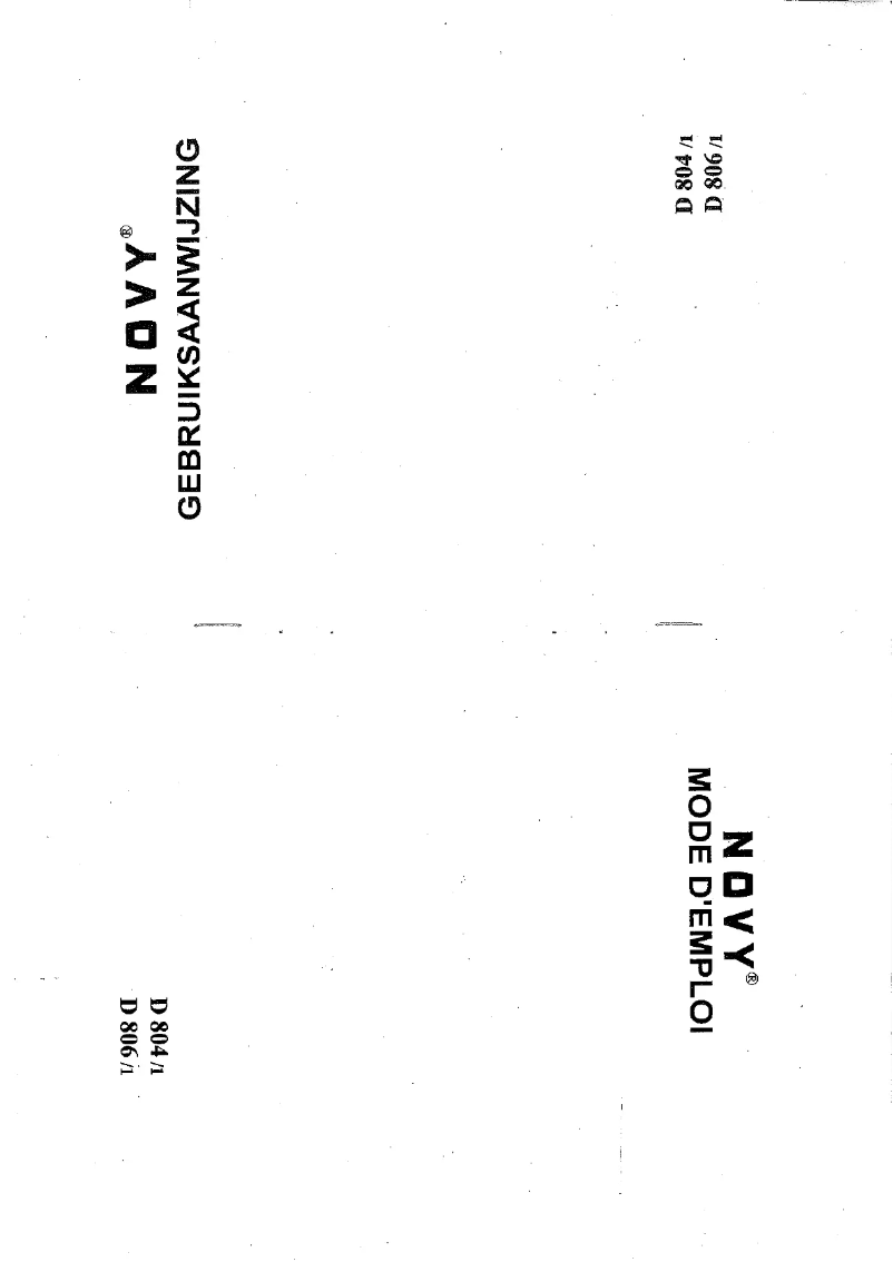 First page image of the manual for D 804