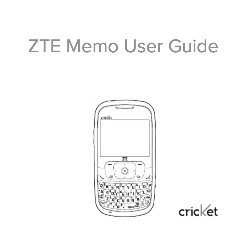 First page image of the manual for Memo A415 Cricket
