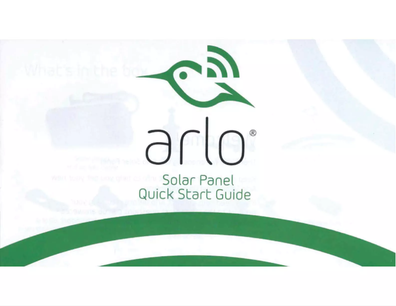 Page 1 of the manual User Manual Netgear Arlo Solar Panel